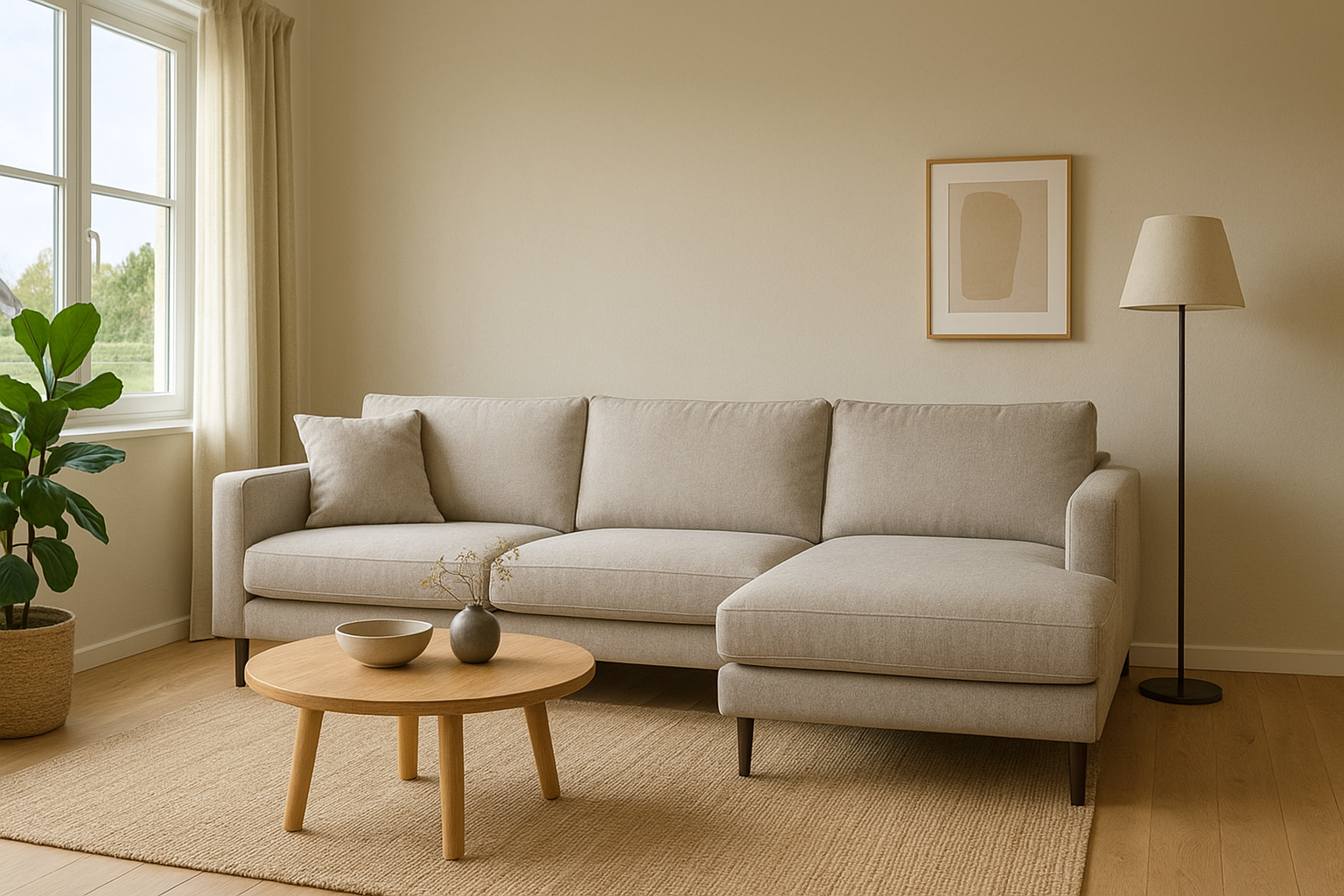 Foto bij Chaise longue of losse poef: wat werkt beter in een hoekbankopstelling?